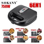 Sokany gaufrier Électrique multifonction 750w 6en1 - croque monsieur double face machine à sandwich petit ... Sokany gaufrier Électrique multifonction 750w 6en1 - croque monsieur double face machine à sandwich petit ...