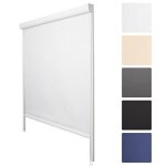 Store  cassette occultant isolant sol royal k24 120x175cm blanc - montage sans vis
