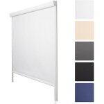 Sol royal k24 store a cassette 90x175cm blanc - store droit occultant isolant - avec cardre complet - ...