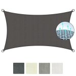 Sol royal voile dombrage 400x200cm anthracite - solvision hs9 - hdpe tissus respirant - protection solaire ...