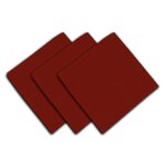 Lot de 3 serviettes de table en coton 45x45 cm panama rouge par soleil docre