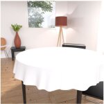 Soleil docre nappe anti - tches ronde - alix - 300 cm - blanc