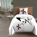 Parure housse de couette dessin plac 140x200 cm ava 100% coton 57 fils / cm2 pr soleil docre