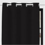 Soleil docre rideau � oeillets occultant eclipse - 135 x 250 cm - noir