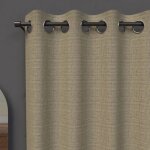 Soleil docre rideau � oeillets occultant eclipse - 135 x 250 cm - taupe