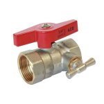 Vanne � sph�re - somatherm - 3 / 4 femelle - avec purge - poign�e papillon - laiton