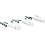 Fixations de 3 consoles pour sche - serviette  tubes ronds