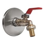 Robinet darrosage orientable poignée plate 15 / 21 - 20 / 27 + applique murale laiton chromé Robinet darrosage orientable poignée plate 15 / 21 - 20 / 27 + applique murale laiton chromé