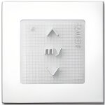 Commande murale radio - somfy - smoove - design moderne - fonction my position favorite - 80x80 mm
