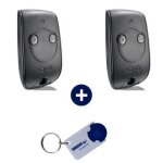 Lot de 2 somfy keytis ns 2 rts 1841026 - t�l�commande 2 canaux pour rts ? 43342 mhz ? pour portails / ...