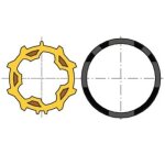 Somfy 9001465 - roue et couronne tube zf54 - pour moteur de volet roulant