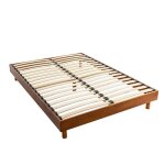 Sommier kit en bois massif noisette 160x200 - marron noisette - terre de nuit