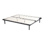 Sommier cadre  lattes 140 x 190 cm - 2x19 lattes - avec pieds - noir - kalista de ysme