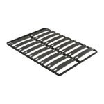 Sommier cadre  lattes 160 x 200 cm - 2 x 9 lattes - antidrapant - sans pied - noir - montiano de ysme ...