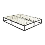 Sommier cadre � lattes en m�tal 160 x 200 cm - 2 x 19 lattes - noir - rammus de ysm�e