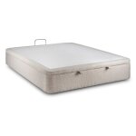 Sommier coffre bouclette beige 180x200 h39cm sommeil de plomb - sommier en bois massif avec pieds bois ...