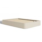 Sommier coffre - hypnia - nova - 160x200cm - tissu gris - rangement 970l - structure robuste