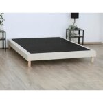 Sommier dco tapissier 140 x 190 cm - beige - kozani de ysme