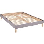 Sommier dmontable - merinos - self kit - lattes multiplis - gris chin - 140x190