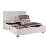 Sommier �lectrique de relaxation d�co 2x48 plots - 2 x 70 x 190 cm - tissu - beige - pitus de ysm�e