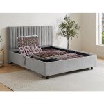 Sommier lectrique de relaxation dco 2x65 plots - 2 x 80 x 200 cm - tissu - gris - nalu de dreamea