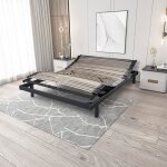 Sommier �lectrique de relaxation gris extra plat 140x190 - gris - garantie 5 ans - someo