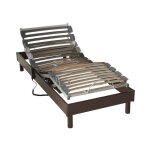 Sommier lectrique de relaxation  lattes en bois weng 80x200 - wengu - garantie 5 ans - someo