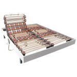Sommier �lectrique de relaxation d�co lattes et 2x25 plots - 2 x 80 x 200 cm - blanc - ciserano de ysm�e ...