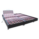 Sommier lectrique de relaxation dco 2x78 plots - 2 x 90 x 200 cm - noir - nafuri de dreamea