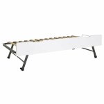 Sommier gigogne avec faade romy blanc 90x190 cm