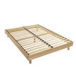 Sommier kit en bois massif naturel 180x200 - bois clair - terre de nuit