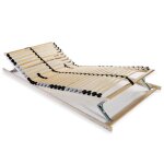 Vidaxl sommier  lattes avec 28 lattes 7 zones 70 x 200 cm 246455