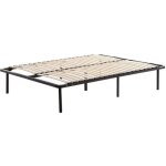 Sommier  lattes - kosmi - 160x200 cm - 40 lattes bois multipli - 7 pieds - noir