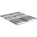 Sommier � lattes merinos 2x80x200 cm 5 zones soutien - m�tal gris anthracite