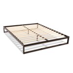 Sommier  lattes en mtal pandore 140x190 cm coloris noir livr en kit