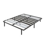 Sommier  lattes en mtal windsor 140x190 cm coloris noir livr en kit
