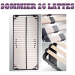 Sommier r�sistant � lattes r�glables + pieds inclus 80x200 cm