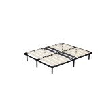 Michel - sommier 160x200 noir cadre a lattes renforc au niveau du bassin 9 pieds hauteur 29 cm en metal ...