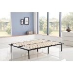 Sommier  lattes sur pieds kosmi - 160x190 cm - 40 lattes bois multipli - noir