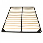 Sommier mtal reno 160x200 cm + 1 pied amovible / noir