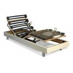 Sommier de relaxation �lectrique - vente - unique - lattes multiplis - 5 plans - fermet� r�glable - blanc ...