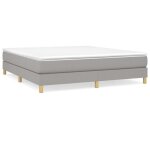 Sommier � ressorts - garosa - 180x200 cm - tissu gris clair - 2 places - montage facile