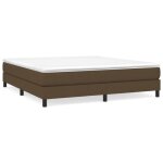 Sommier � ressorts - garosa - marron fonc� - 180x200 cm - tissu 100% polyester - montage facile