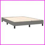 Sommier  ressorts - keenso - 140x190 cm - gris fonc - montage a monter soi - mme - tissu durable