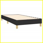 Sommier  ressorts - keenso - 90x200 cm - tissu noir - montage facile - 1 place