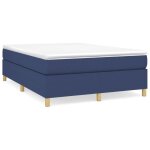 Sommier  ressorts de lit bleu 140x200 cm tissu - salalis - sp2469