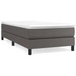 Sommier  ressorts - salutuya - bd11853 - similicuir gris - 90x190 cm - 1 place