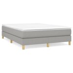 Sommier � ressorts de lit gris clair 140x190 cm tissu a3120606 - fydun - lit - contemporain - design