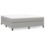 Sommier � ressorts de lit gris clair 180x200 cm tissu garosa7842690177739