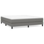 Sommier � ressorts de lit gris fonc� 160x200 cm tissu - garosa - tapissier - pieds de lit inclus